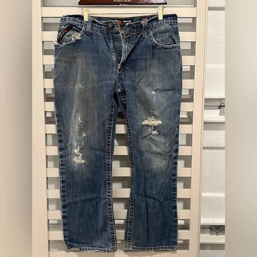 Ariat Jeans Mens 34-30 Blue Denim FR Flame‎ Resistant M3 Loose Fit Straight Work